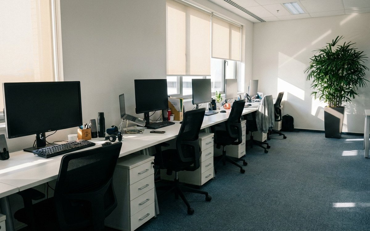 Après — Bureaux avant apres nettoyage