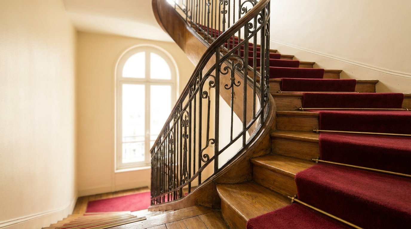 Après — Cage d’escalier avant après