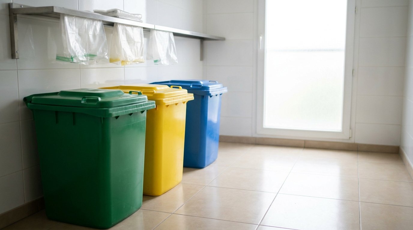 Après — Local poubelles avant après