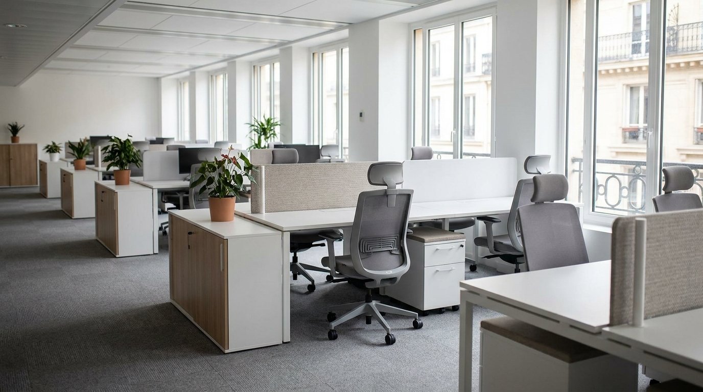 Après — Moquette de bureau avant après