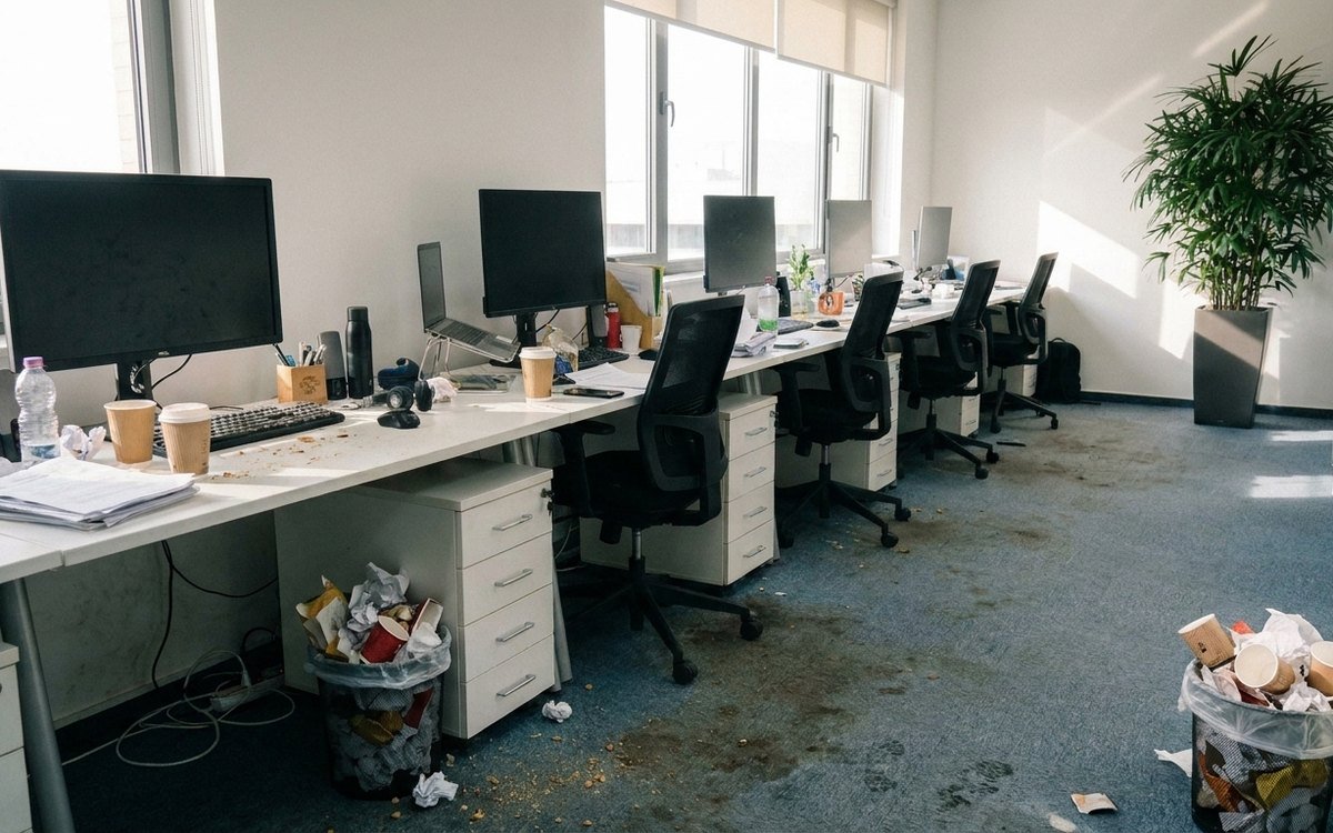Avant — Bureaux avant apres nettoyage