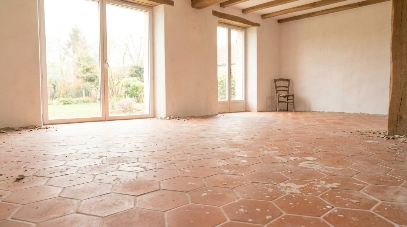 Avant — Sol de chantier avant après