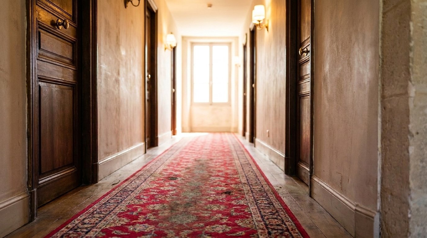 Avant — Moquette de couloir avant après