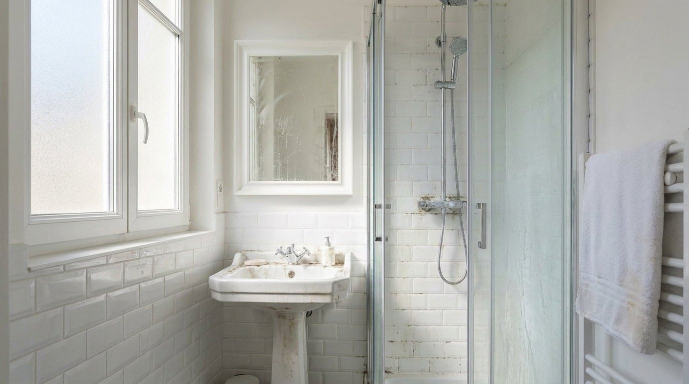 Avant — Salle d’eau avant après