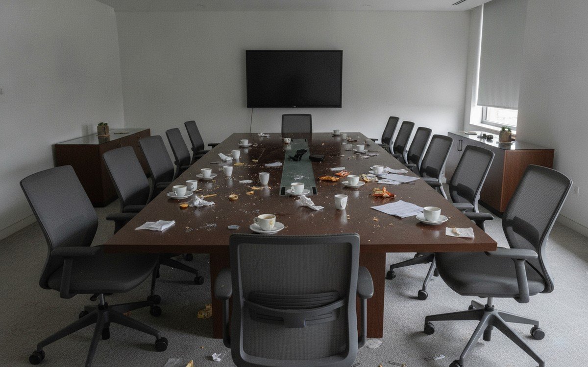 Avant — Salle de réunion avant après